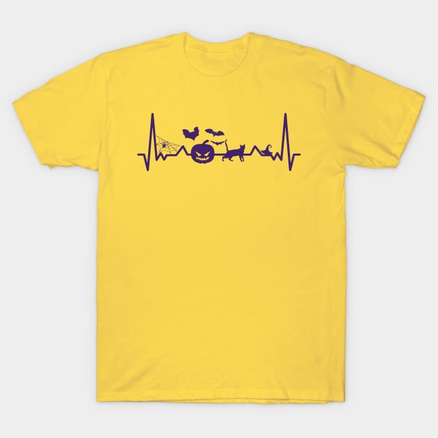 Halloween Heart Beat T-Shirt by Imaginariux